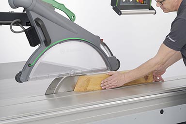 Illustrating Altendorf's HAND GUARD system in operation.