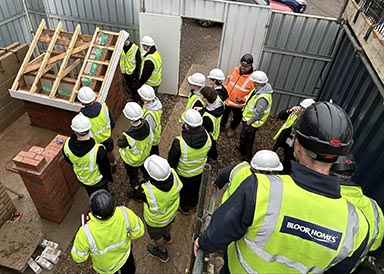 Carpentry students from the Eastern Education Group (part of West Suffolk College) the opportunity to visit Bloor Homes at its live development at Thurston.