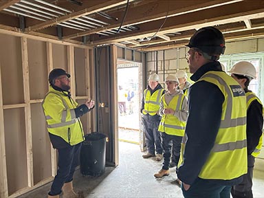 Carpentry students from the Eastern Education Group (part of West Suffolk College) had the opportunity to visit Bloor Homes at its live development at Thurston.