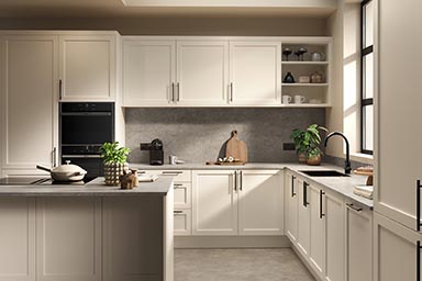 A kitchen showcasing the latest Omega designs from Bushboard.