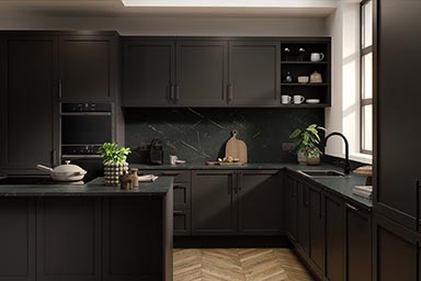 A kitchen showcasing the latest Omega designs from Bushboard.