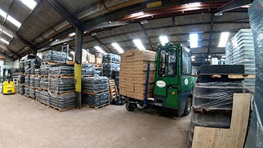 The Combilift C-Series and Combi-CS in action at J.G. Kelly Supplies in Monaghan, Ireland.