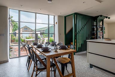 Kitchen of the historic Grade II Listed farm house.