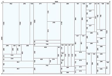 An example nesting plan from AutoPanelSizer 6.