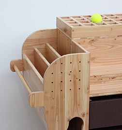 The art trolley created by Plaey with materials from James Latham for Henry Moore Studios.