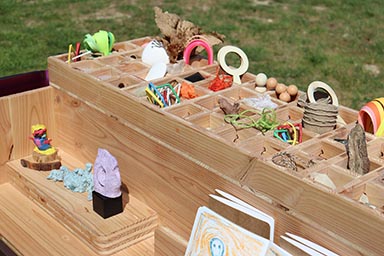 The art trolley created by Plaey with materials from James Latham for Henry Moore Studios.