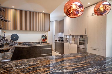 The kitchen designed by Prestige Interior Projects for a historic toll house.