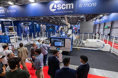 The accord 500 edge on the SCM stand at Xylexpo 2026.