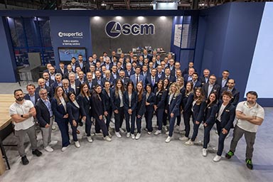The SCM team at Xylexpo 2026.