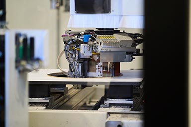 A close up of the workings of the Accord 500 Edge CNC machining centre.