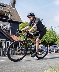 Richard Galloway on a cycle.