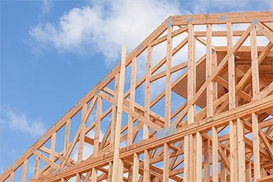 A timber frame building under construction. Photo courtesy of Unsplash.