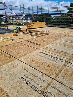 SterlingOSB Zero panels in use at a construction site.