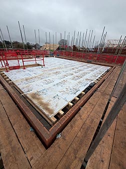 CaberDek flooring on a building site.